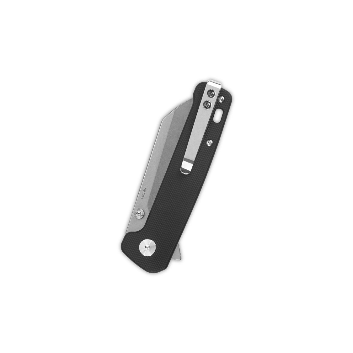 QSP Penguin QS130BL-A1 14C28N Blade Black G10 Handle Button Lock Pocket Knife