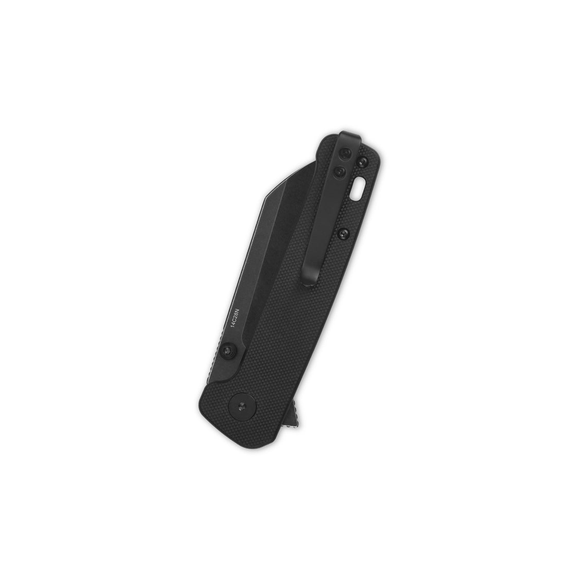 QSP Penguin QS130BL-A2 14C28N Blade Black G10 Handle Button Lock Pocket Knife