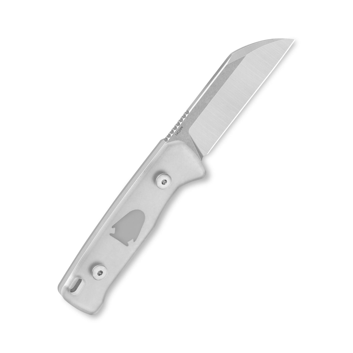 QSP Baby Penguin QS130BP-A1 14C28N Blade Acrylic Handle with Clip Slip sheath Fixed Blade Knife