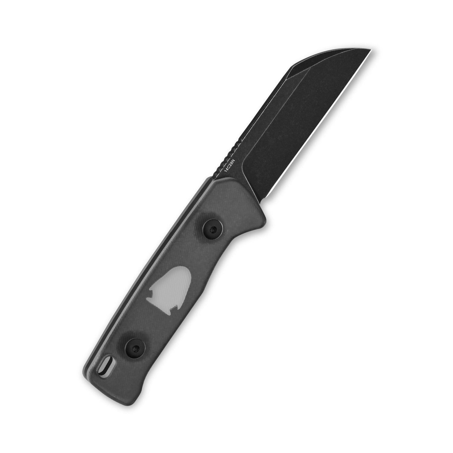 QSP Baby Penguin QS130BP-A2 14C28N Blade Acrylic Handle with Clip Slip sheath Fixed Blade Knife