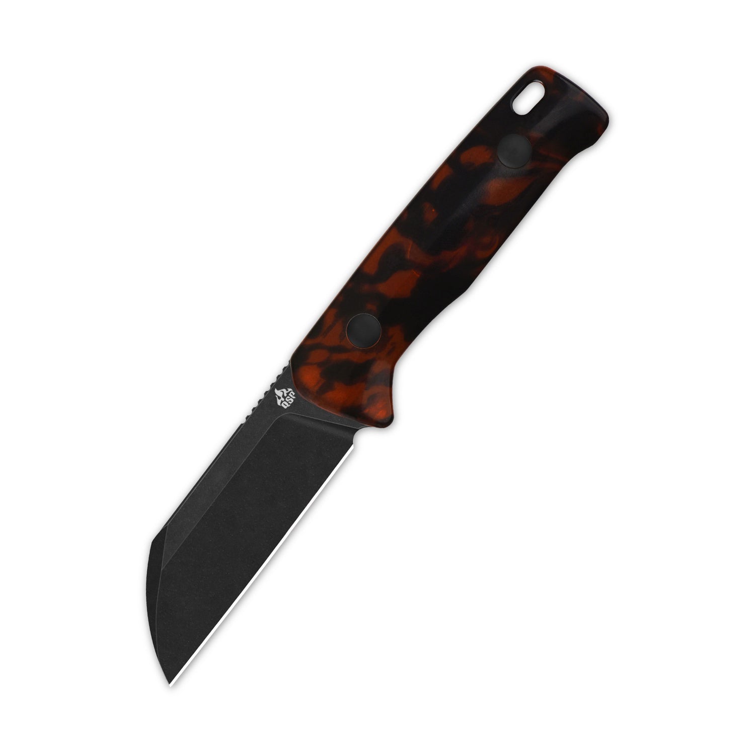 QSP Baby Penguin QS130BP-B2 14C28N Blade Tortoise Resin Handle with Clip Slip sheath Fixed Blade Knife