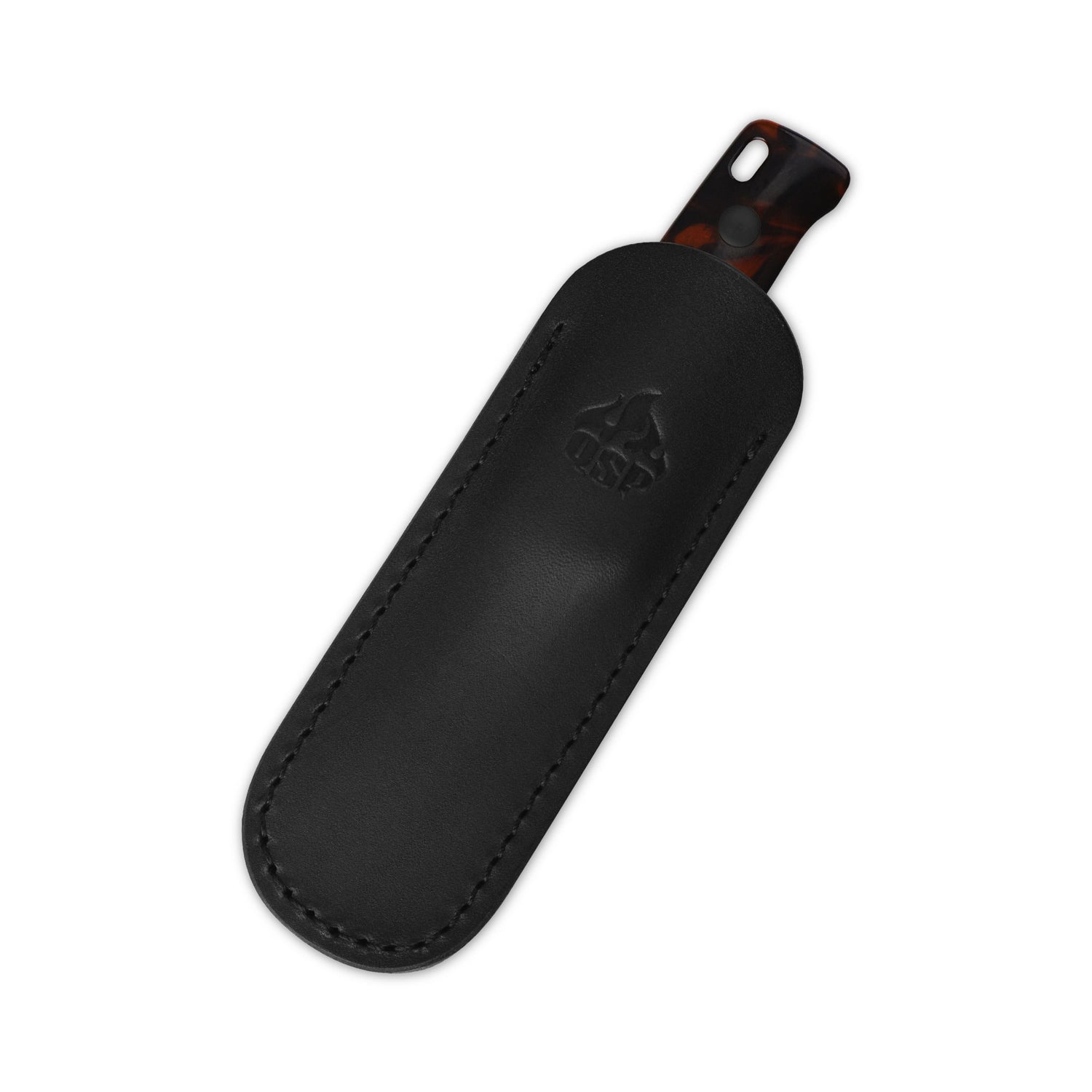 QSP Baby Penguin QS130BP-B2 14C28N Blade Tortoise Resin Handle with Clip Slip sheath Fixed Blade Knife