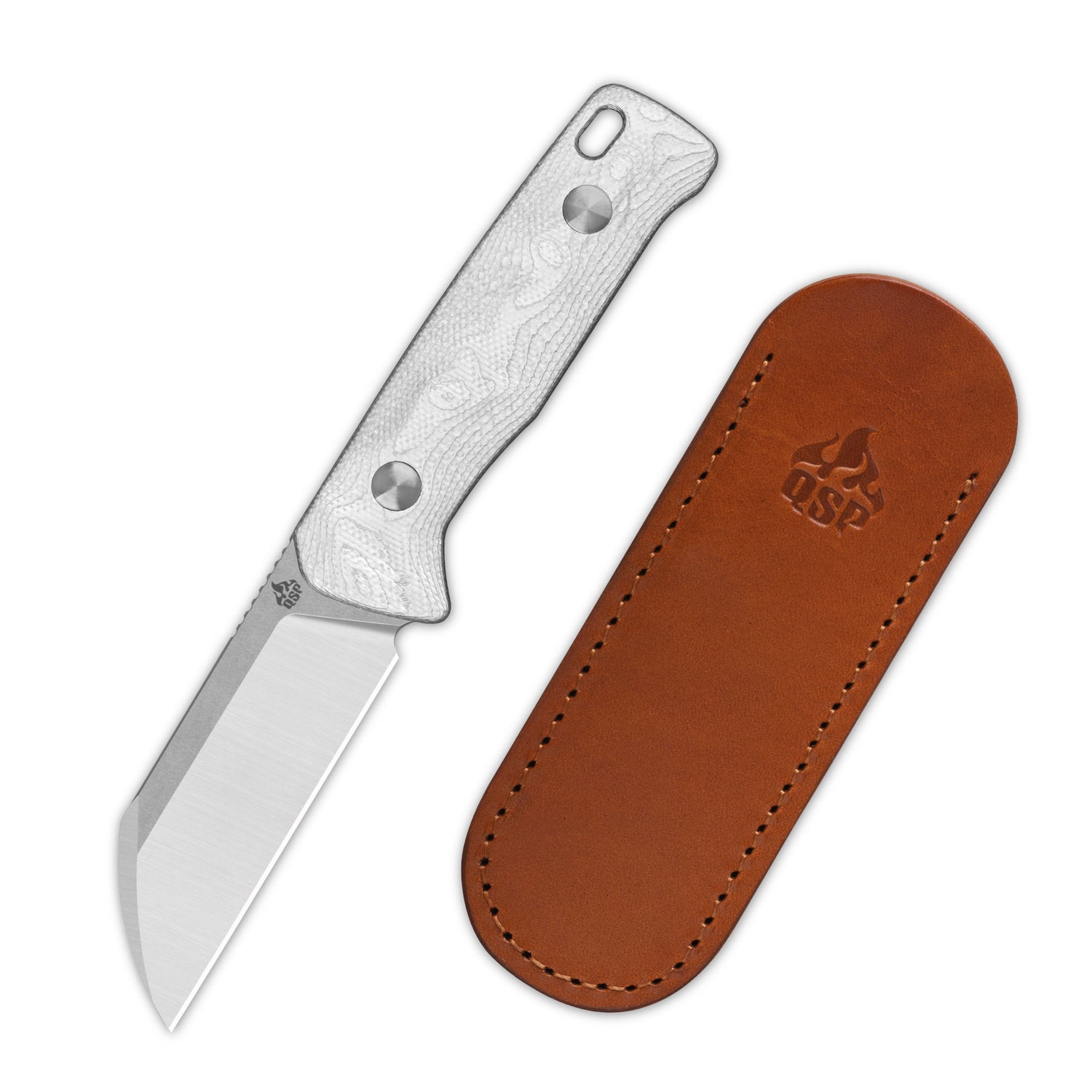 QSP Baby Penguin QS130BP-D1 14C28N Blade G10 with Aluminum Foil Handle with Clip Slip sheath Fixed Blade Knife