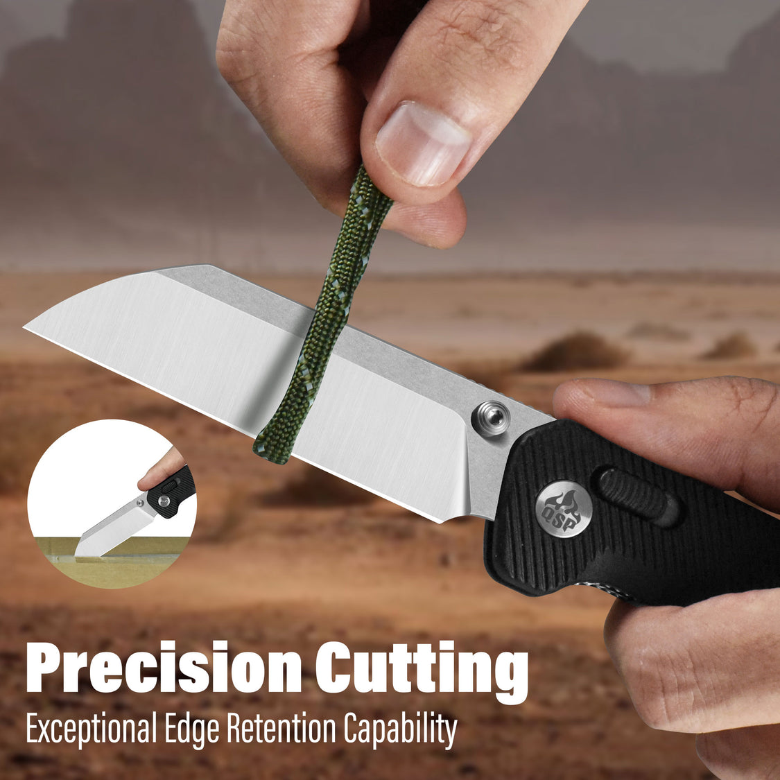 QSP Penguin QS130GL-A1 Glyde Lock Pocket Knife 14C28N Blade Black FRN Handle