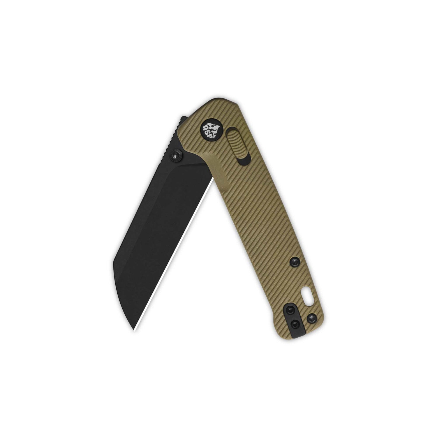 QSP Penguin QS130GL-C2 Black 14C28N Blade Khaki FRN Handle Glyde Lock Pocket Knife