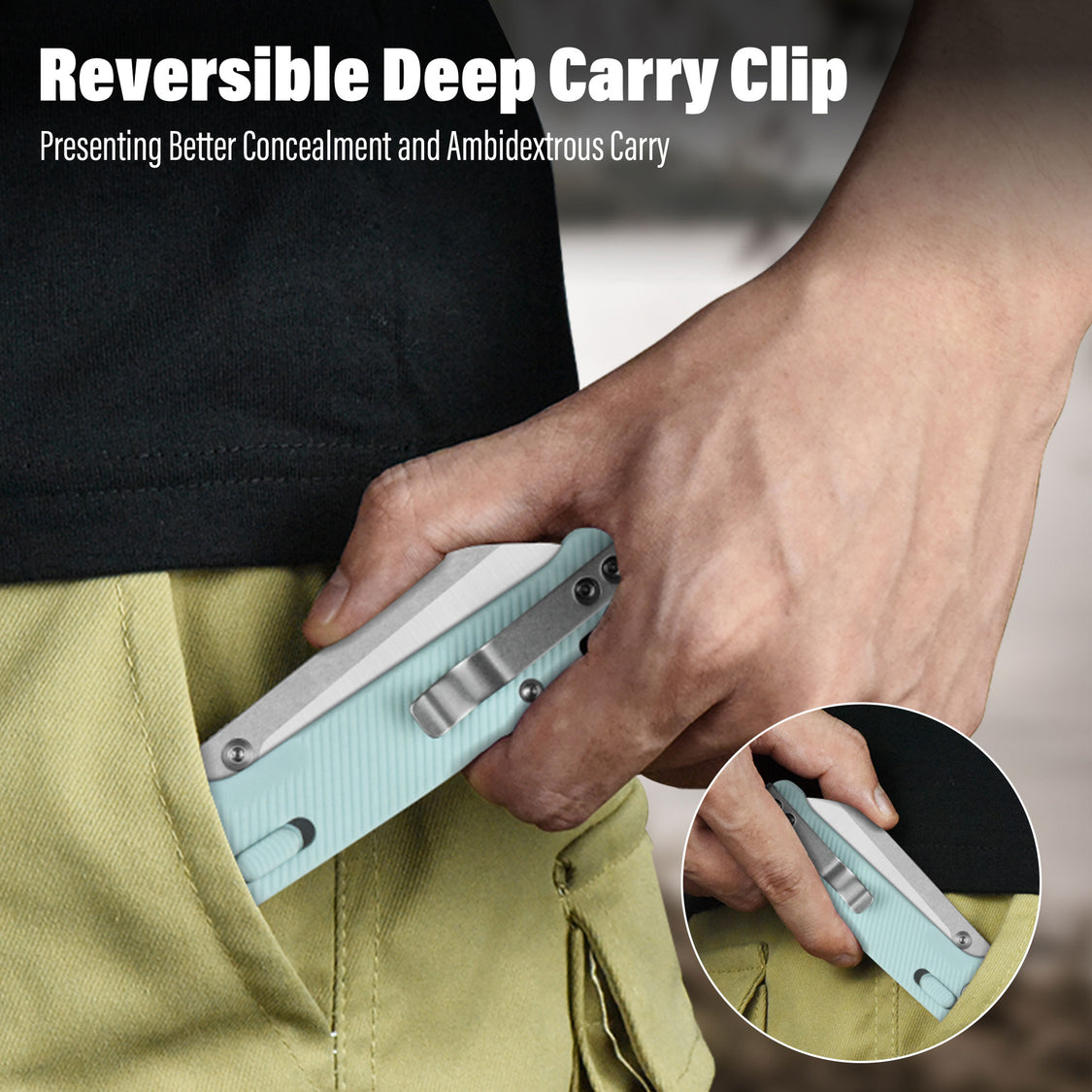 QSP Penguin QS130GL-D1 14C28N Blade Blue FRN Handle Glyde Lock Pocket Knife