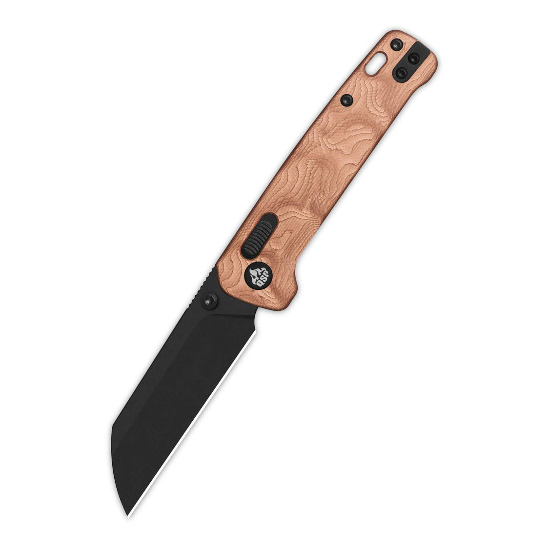 QSP Penguin QS130GL-F2 14C28N Blade G10 with Copper Foil Handle Glyde Lock Pocket Knife