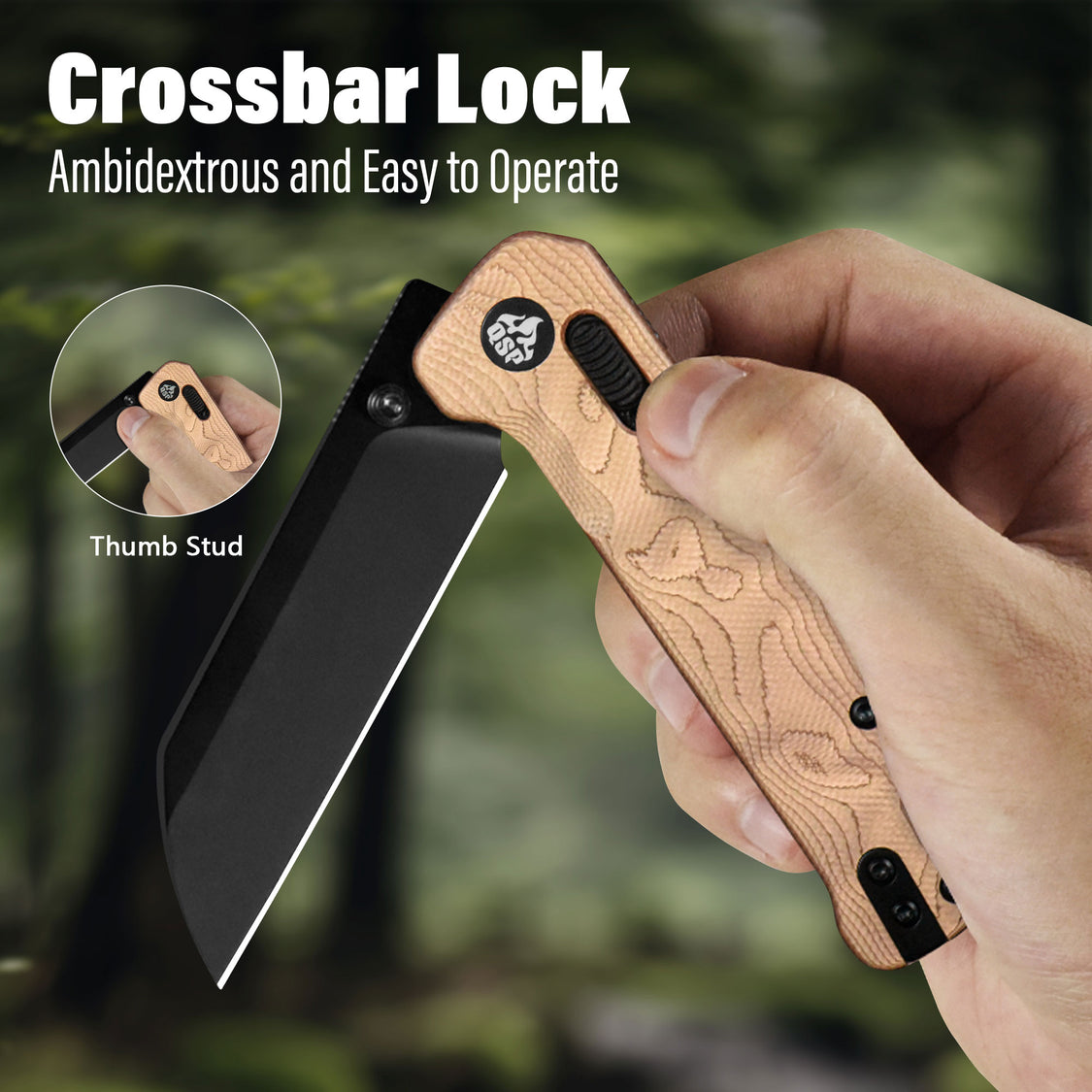 QSP Penguin QS130GL-F2 14C28N Blade G10 with Copper Foil Handle Glyde Lock Pocket Knife