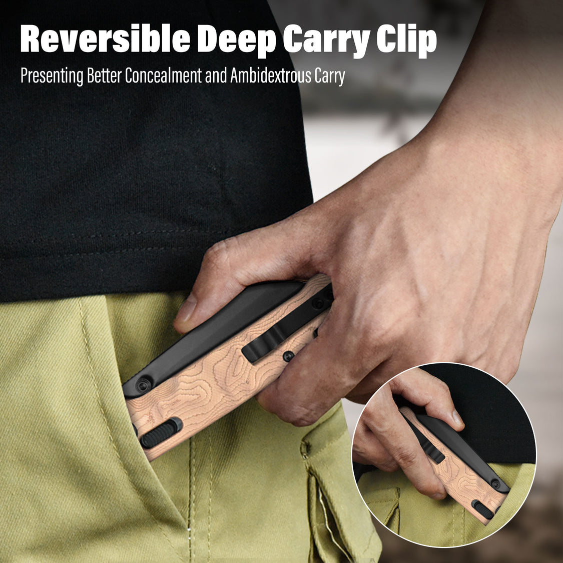 QSP Penguin QS130GL-F2 14C28N Blade G10 with Copper Foil Handle Glyde Lock Pocket Knife