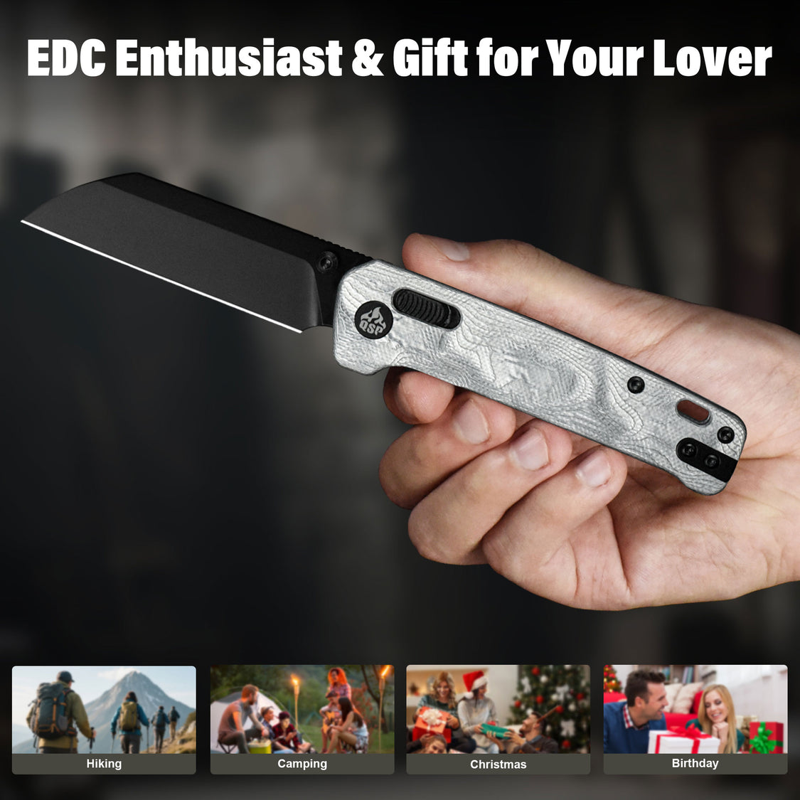 QSP Penguin QS130GL-G2 14C28N Blade G10 with Aluminum Foil Handle Glyde Lock Pocket Knife