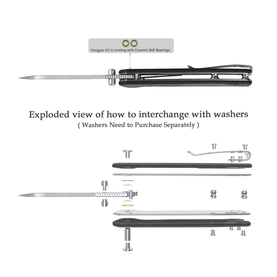 QSP Penguin V2 QS130V2-A1 Pocket Knife D2 blade Dark Brown Micarta handle Liner Lock