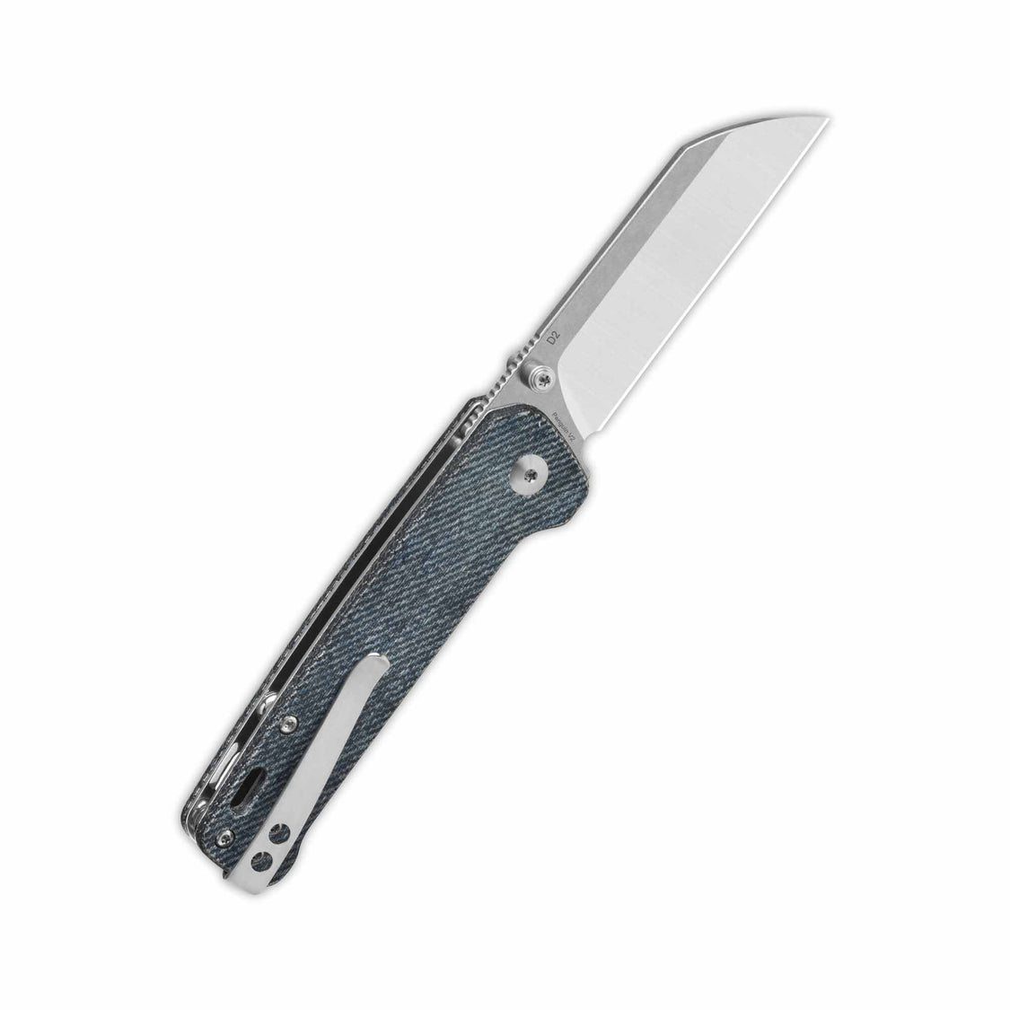 QSP Penguin V2 QS130V2-B1 D2 blade Denim Micarta handle Pocket Knife Liner Lock