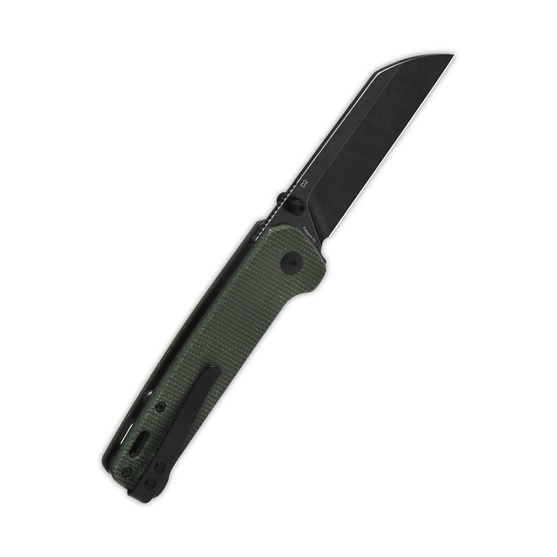 QSP Penguin V2 QS130V2-C2 D2 blade Green Micarta handle Pocket Knife Liner Lock