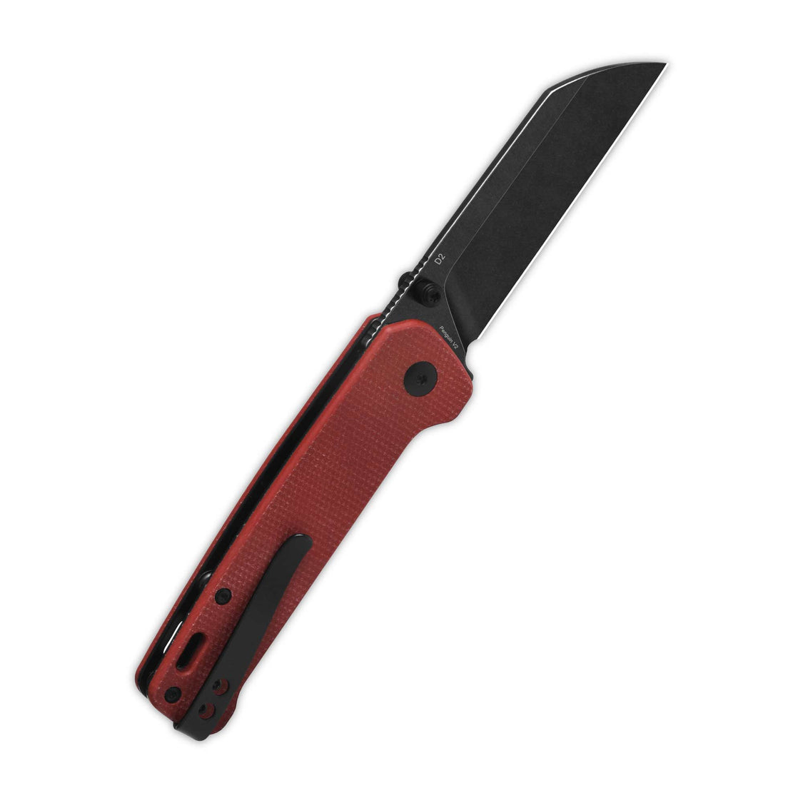 QSP Penguin V2 QS130V2-D2 D2 blade Red Micarta handle Liner Lock Pocket Knife