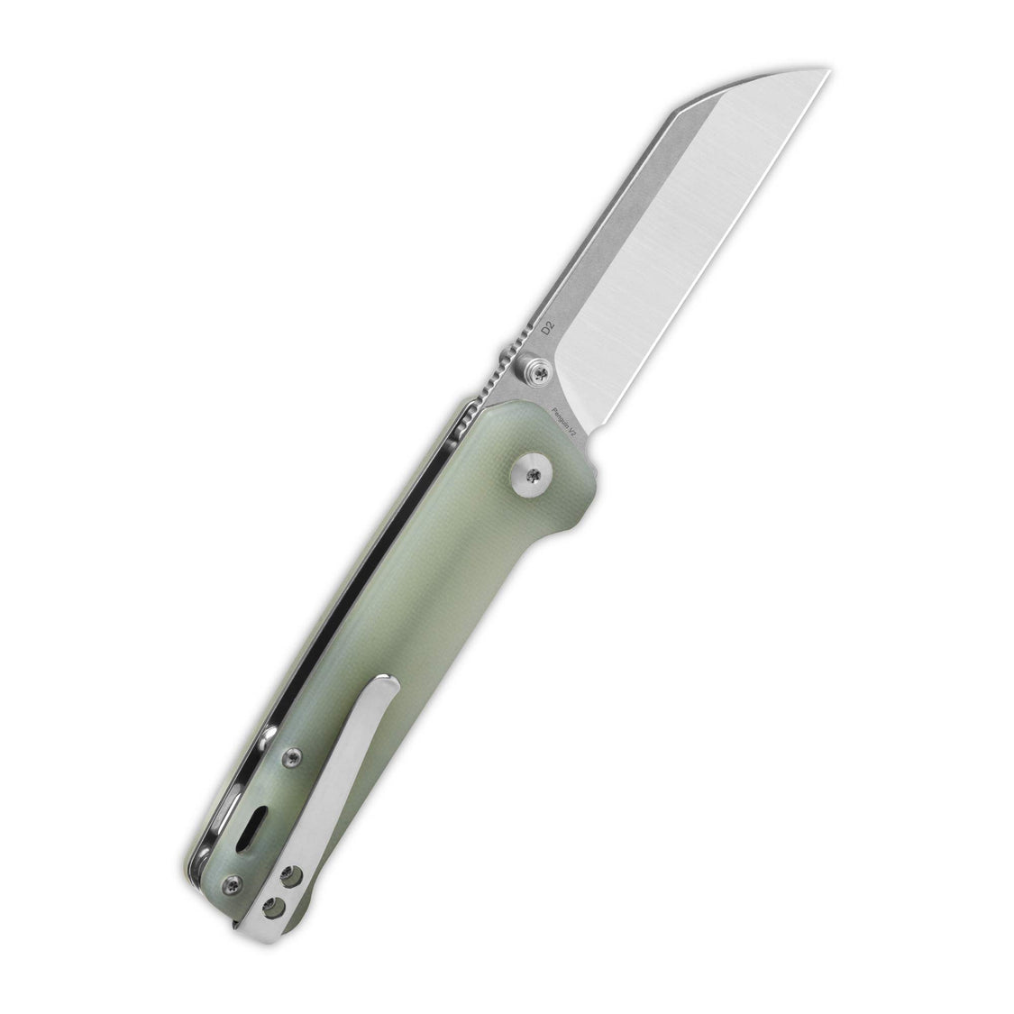 QSP Penguin V2 QS130V2-G1 D2 blade Jade G10 handle Liner Lock Pocket Knife