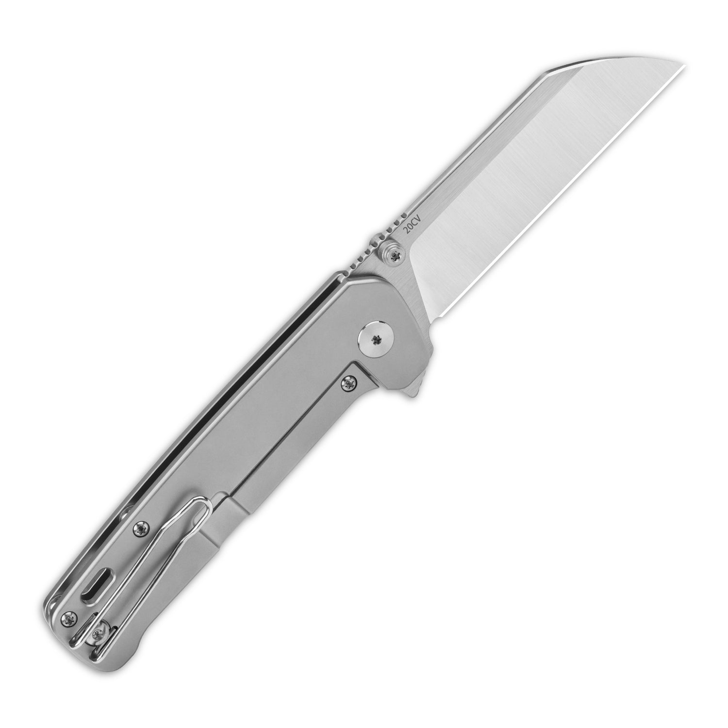 QSP Penguin Plus QS130XL-A CPM-20CV Blade Titanium Handle Frame Lock Folding Knife
