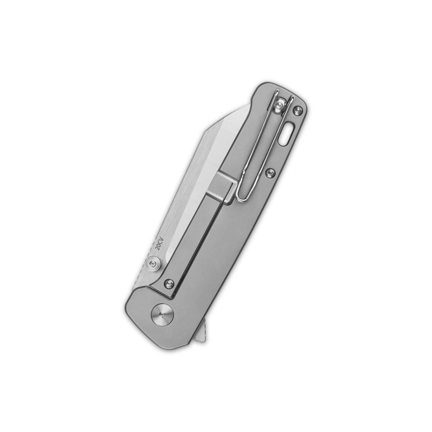 QSP Penguin Plus QS130XL-A CPM-20CV Blade Titanium Handle Frame Lock Folding Knife