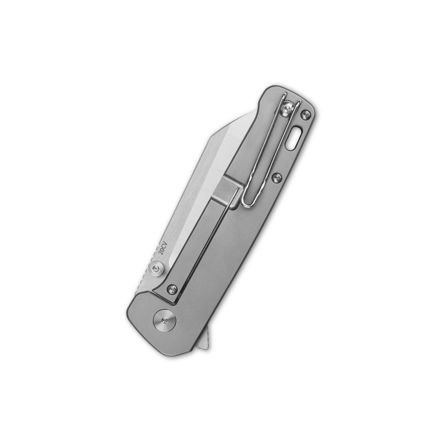 QSP Penguin Plus QS130XL-D1 CPM-20CV Blade Aluminium Foil Carbon Fiber and Titanium Handle Frame Lock Folding Knife