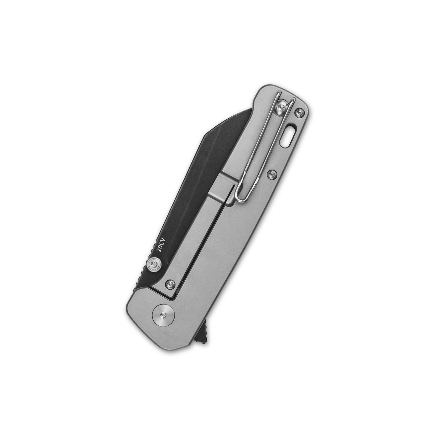 QSP Penguin Plus QS130XL-D2 CPM-20CV Blade Aluminium Foil Carbon Fiber and Titanium Handle Frame Lock Folding Knife
