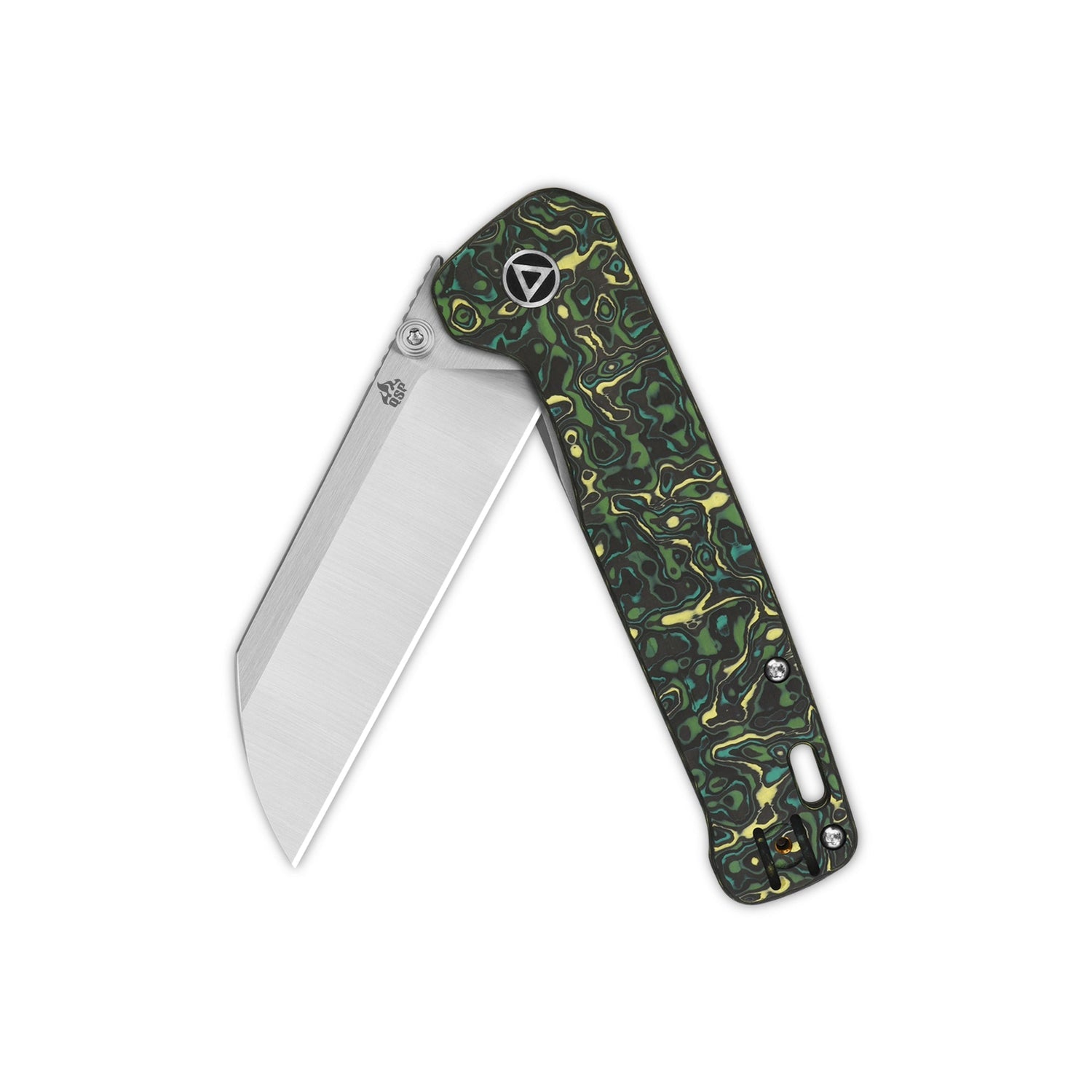 QSP Penguin Plus QS130XL-F1 CPM-20CV Blade Carbon Fiber and Titanium Handle Frame Lock Folding Knife