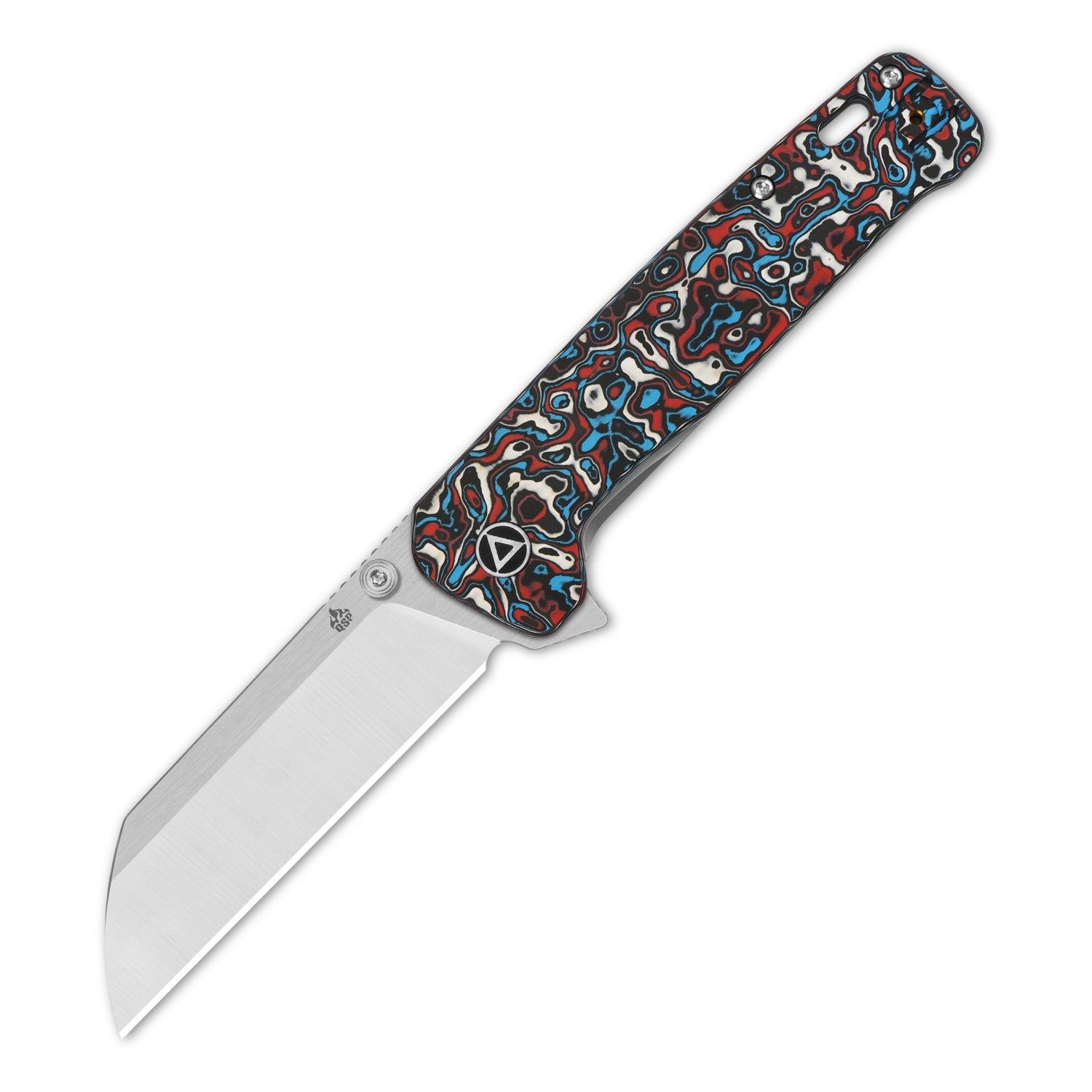QSP Penguin Plus QS130XL-G1 CPM-20CV Blade Carbon Fiber and Titanium Handle Frame Lock Folding Knife