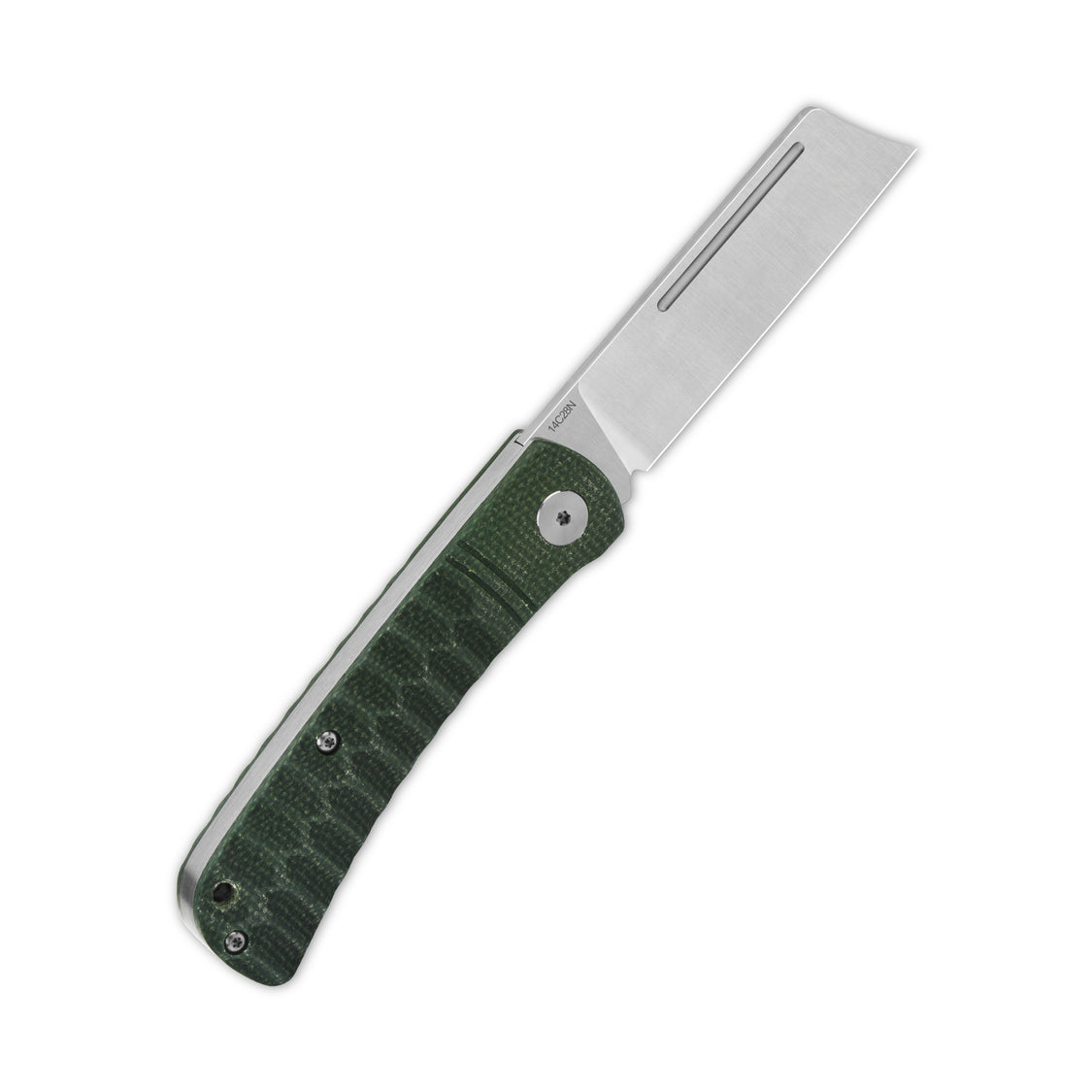 QSP Hedgehog QS142-A 14C28N blade Micarta Handle-Cleaver Slip Joint Pocket Knife