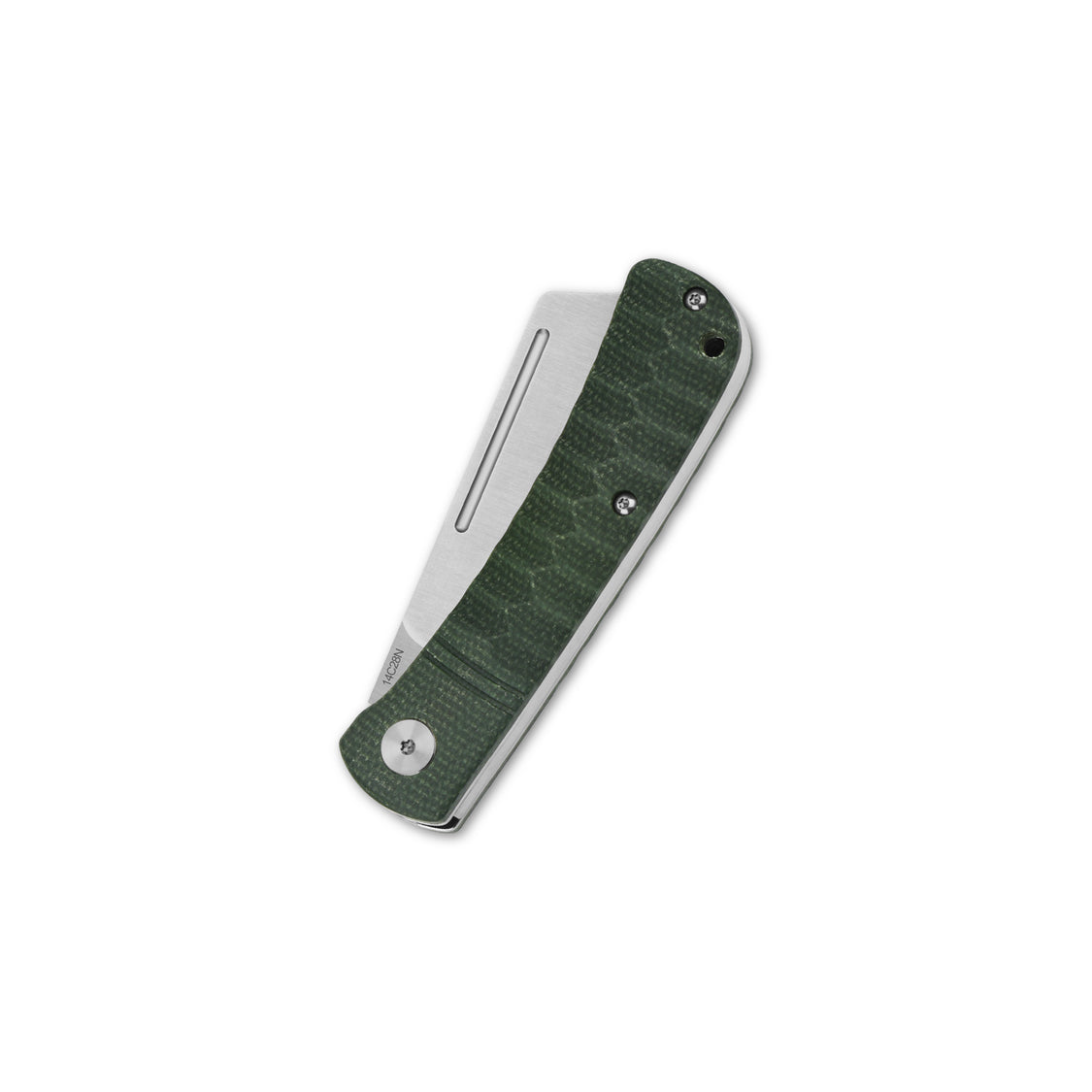 QSP Hedgehog QS142-A 14C28N blade Micarta Handle-Cleaver Slip Joint Pocket Knife