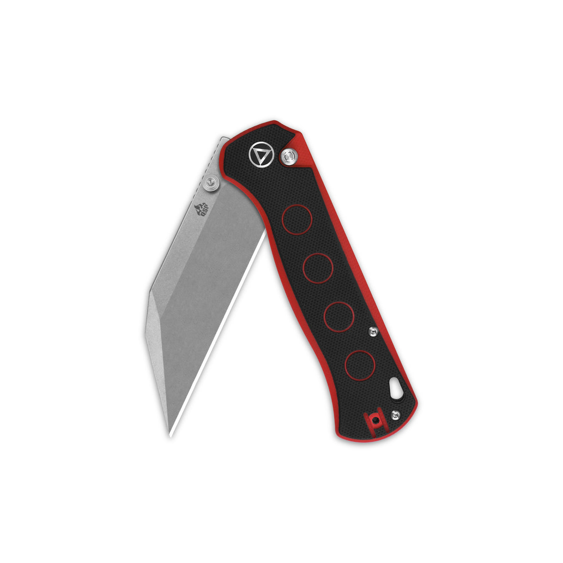 QSP Swordfish QS149-A1 14C28N blade Black/Red G10 handle Button Lock Pocket Knife
