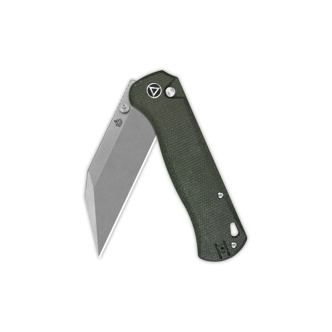 QSP Swordfish QS149-B1 14C28N blade Green Micarta handle Button Lock Pocket Knife