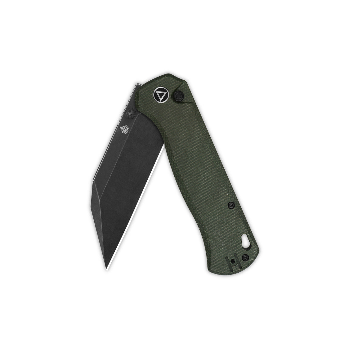 QSP Swordfish QS149-B2 14C28N blade Green Micarta handle Button Lock Pocket Knife