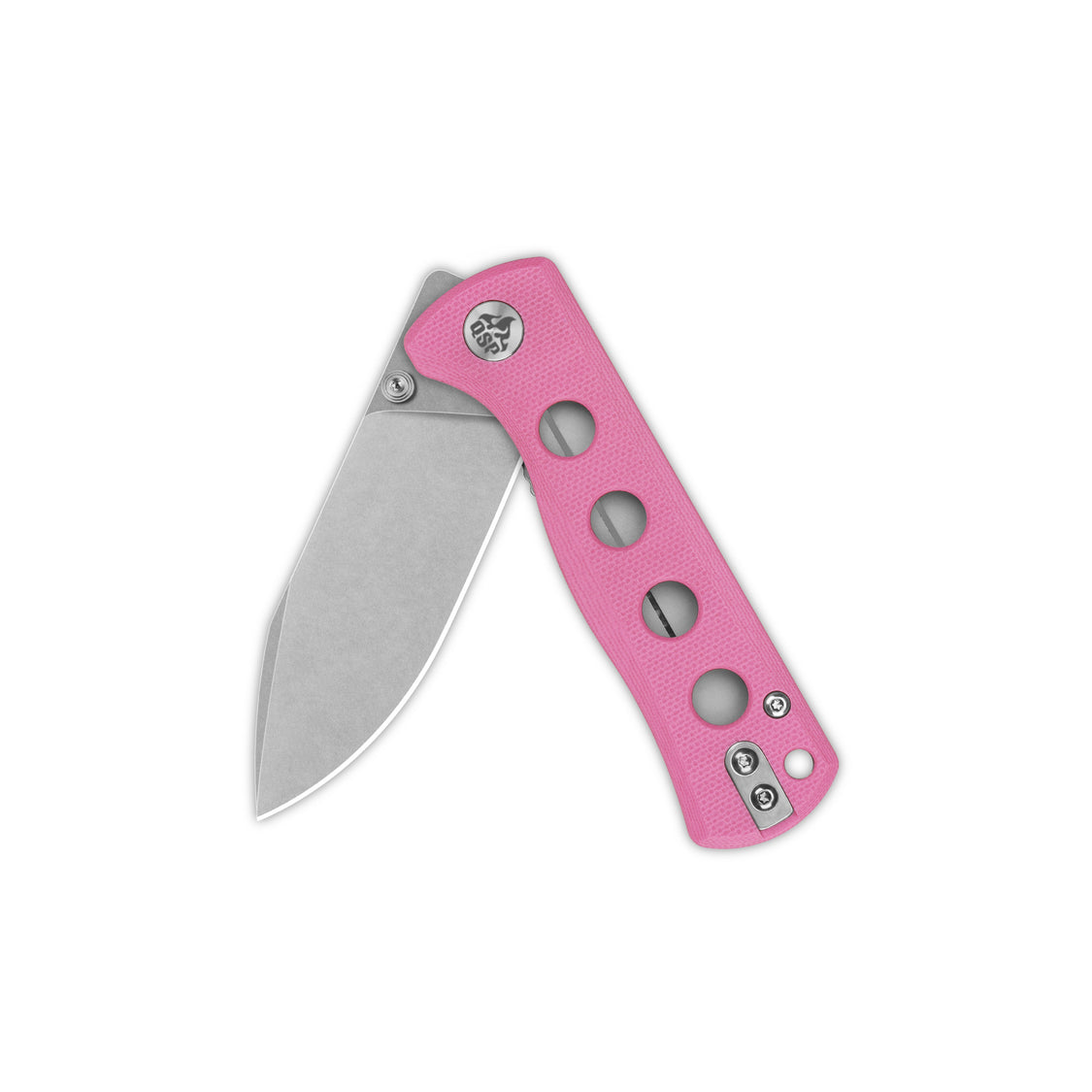 QSP Canary Folder QS150-H1 14C28N Blade Pink G10 Handle Liner Lock Pocket Knife