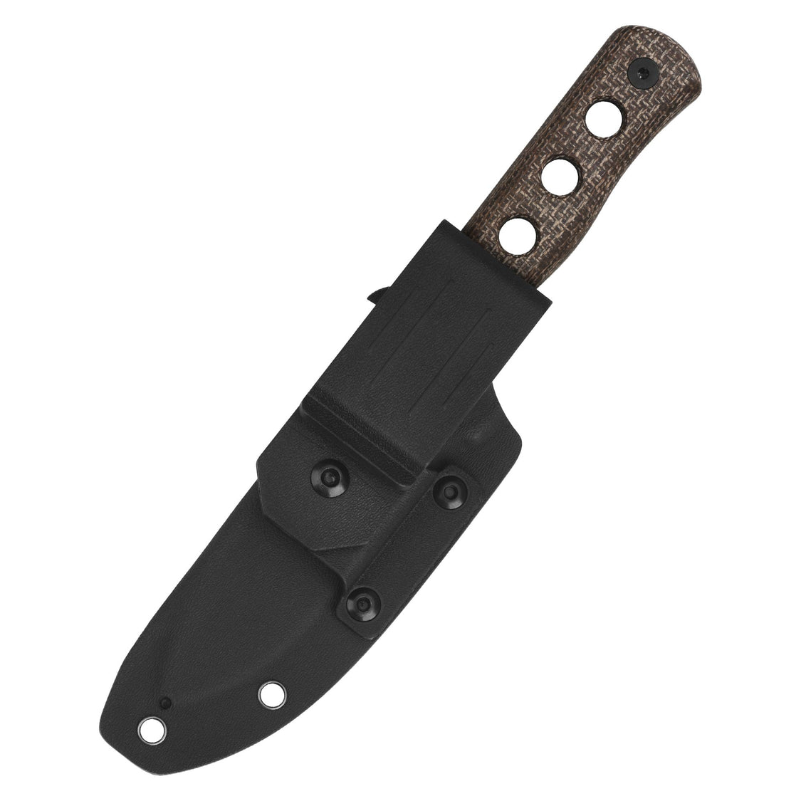 QSP QS155-A2 Canary Fixed Blade Knife Cr8Mo2VSi(DC53) Blade Dark Brown Micarta Handle