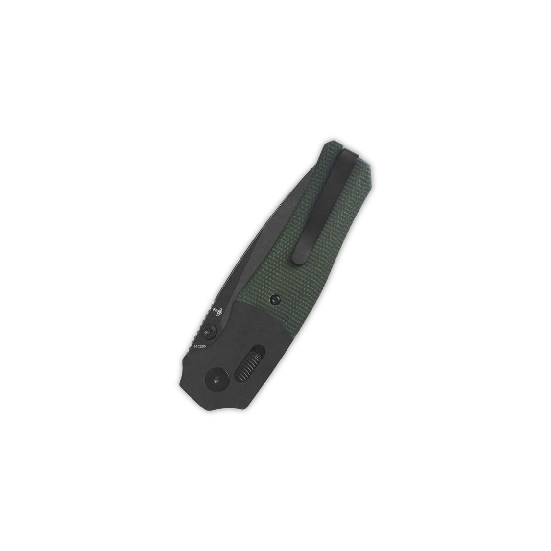 QSP Vault QS157-B2 14C28N Blade Green Micarta Handle Glyde Lock Pocket Knife