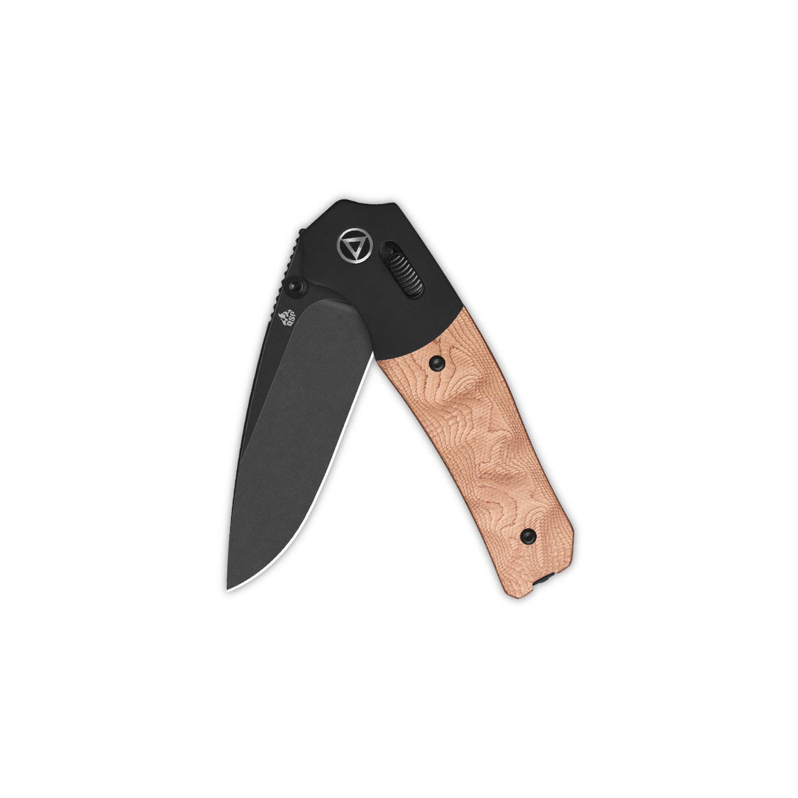 QSP Vault QS157-D2 Black 14C28N Blade G10 with Copper Foil Handle Glyde Lock Pocket Knife