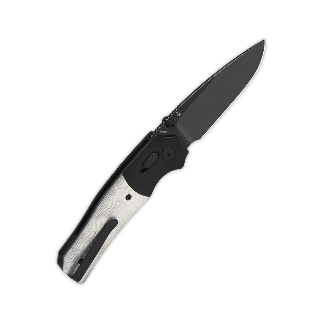 QSP Vault QS157-E2 Black 14C28N Blade G10 with Aluminum Foil Handle Glyde Lock Pocket Knife