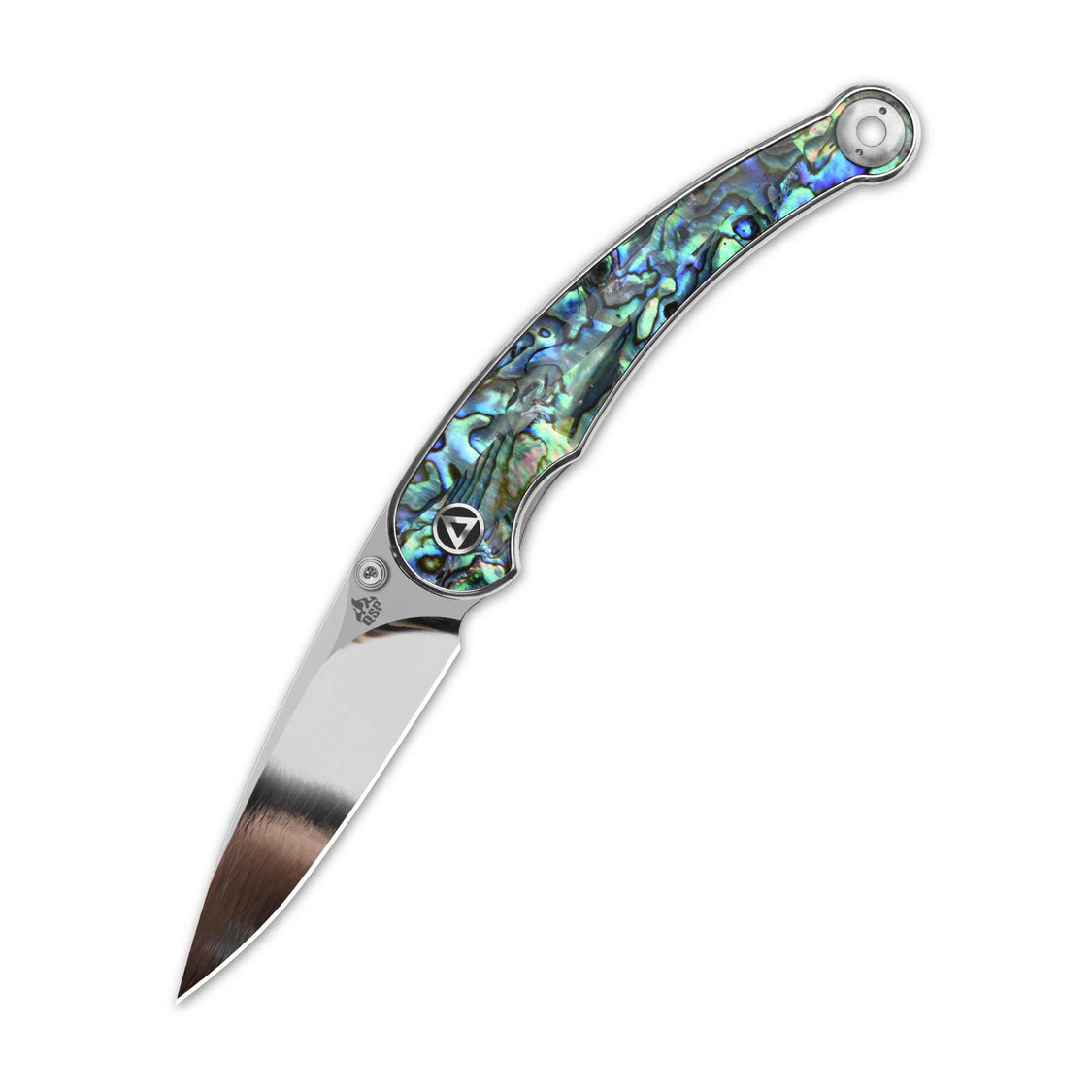 QSP Dolphin QS161-D 14C28N Blade Abalone Handle Liner Lock Pocket Knife