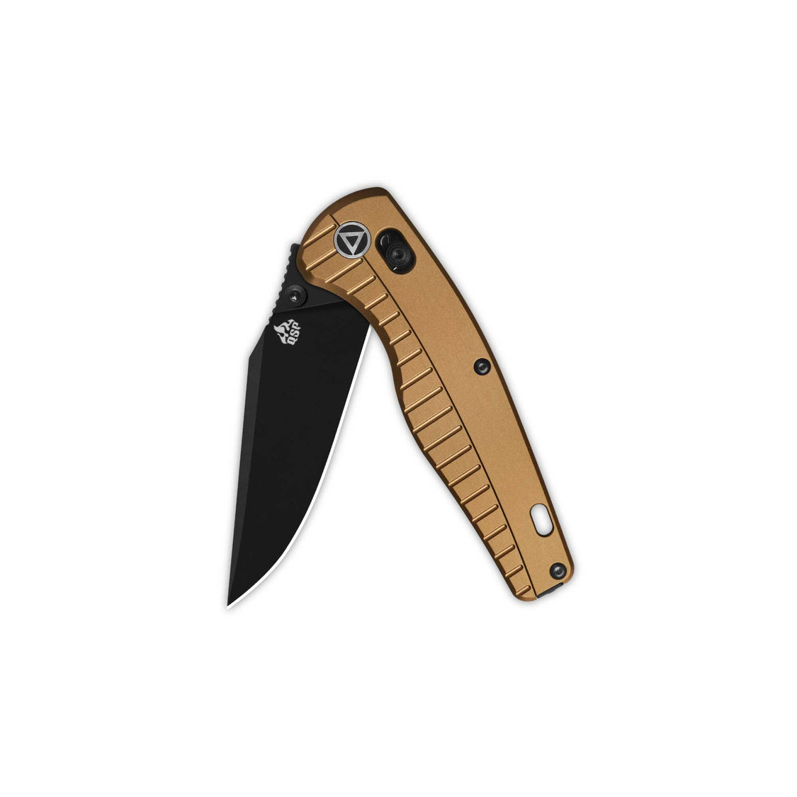 QSP Reptile QS165-A2 14C28N Blade Champagne Aluminium Handle Reptile Glyde Lock Pocket Knife