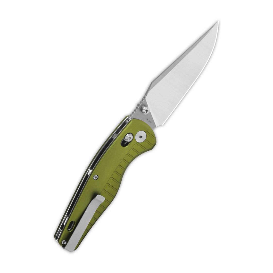 QSP Reptile QS165-B1 14C28N Blade Champ OD Green Aluminium Handle Glyde Lock Pocket Knife