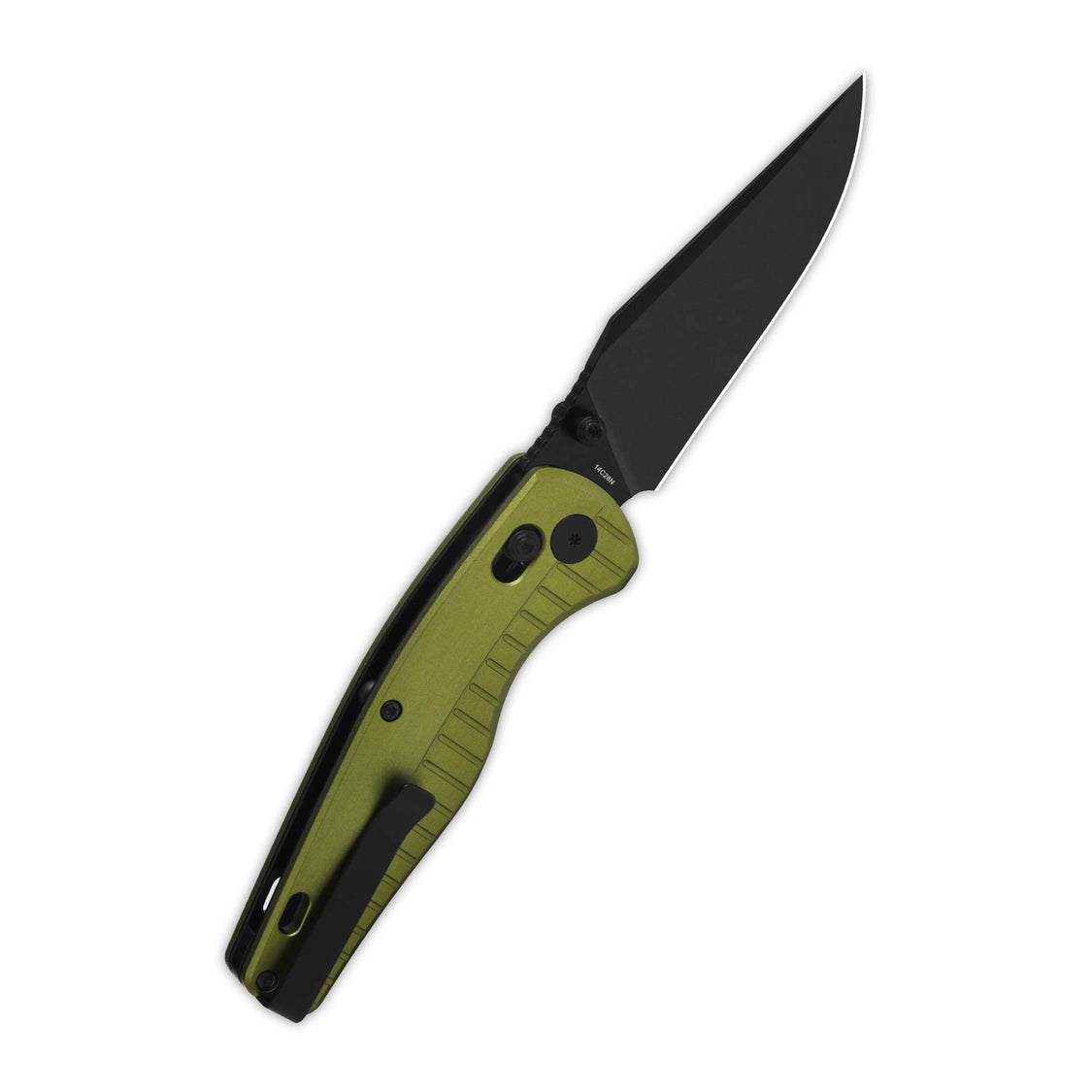 QSP Reptile QS165-B2 14C28N Blade Champ OD Green Aluminium Handle Glyde Lock Pocket Knife