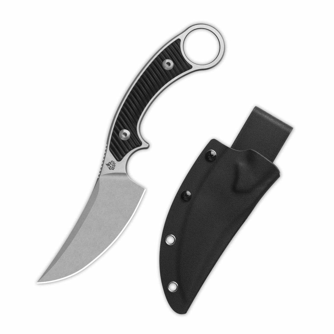 QSP Viper QS166-A1 10Cr15MoV Blade Black G10 Handle Fixed Blade Knife