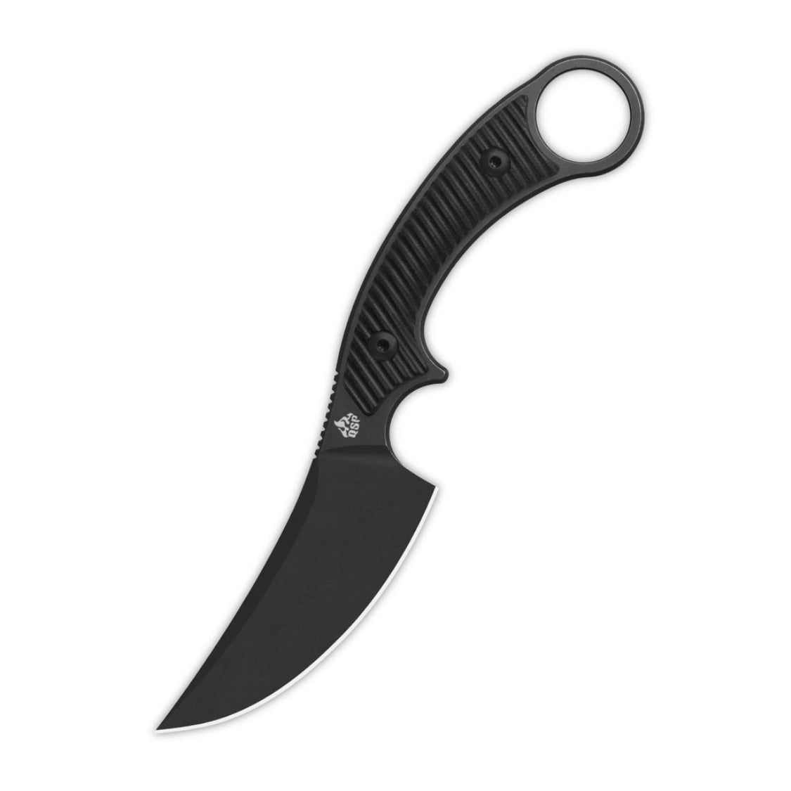 QSP Viper QS166-A2 10Cr15MoV Blade Black G10 Handle Fixed Blade Knife