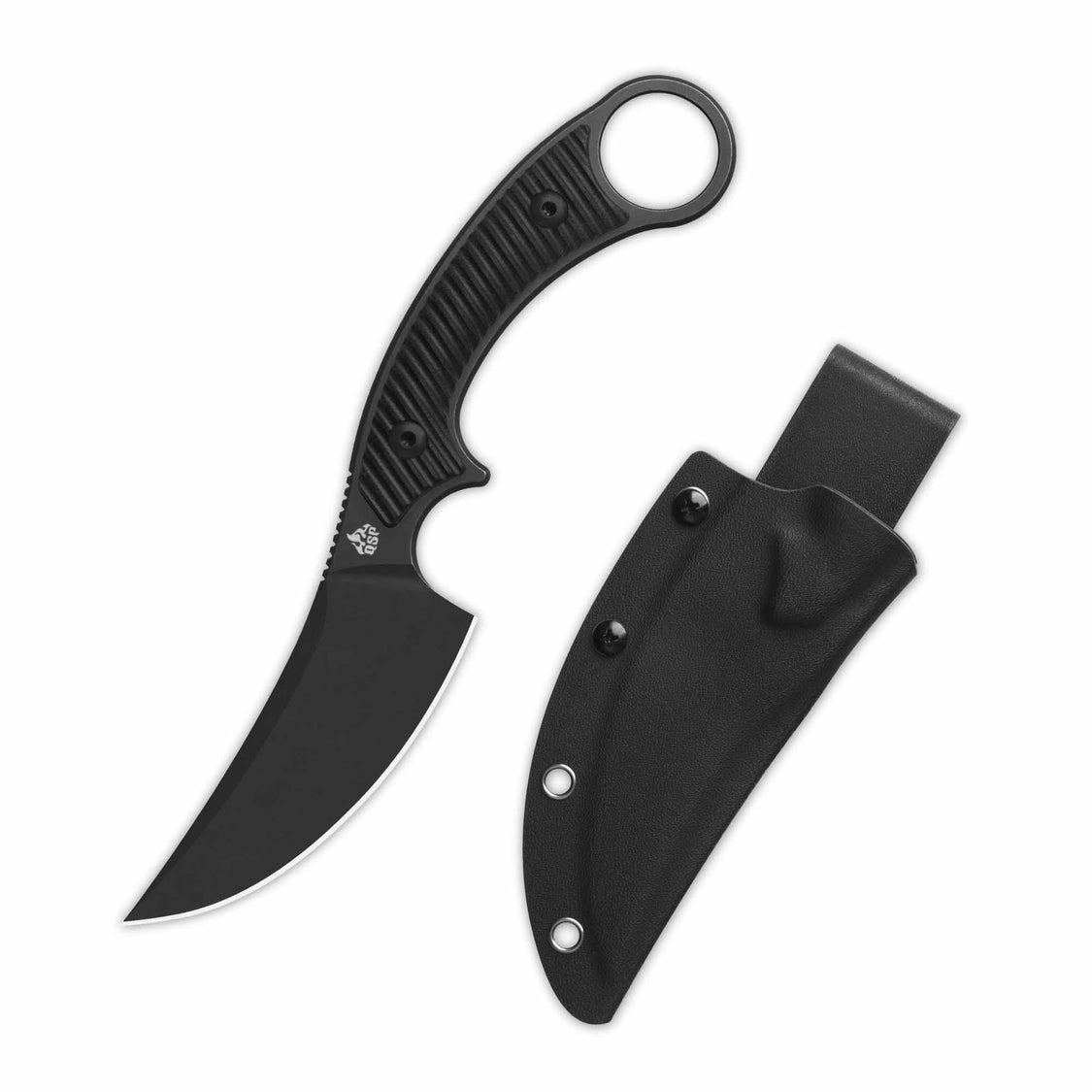 QSP Viper QS166-A2 10Cr15MoV Blade Black G10 Handle Fixed Blade Knife