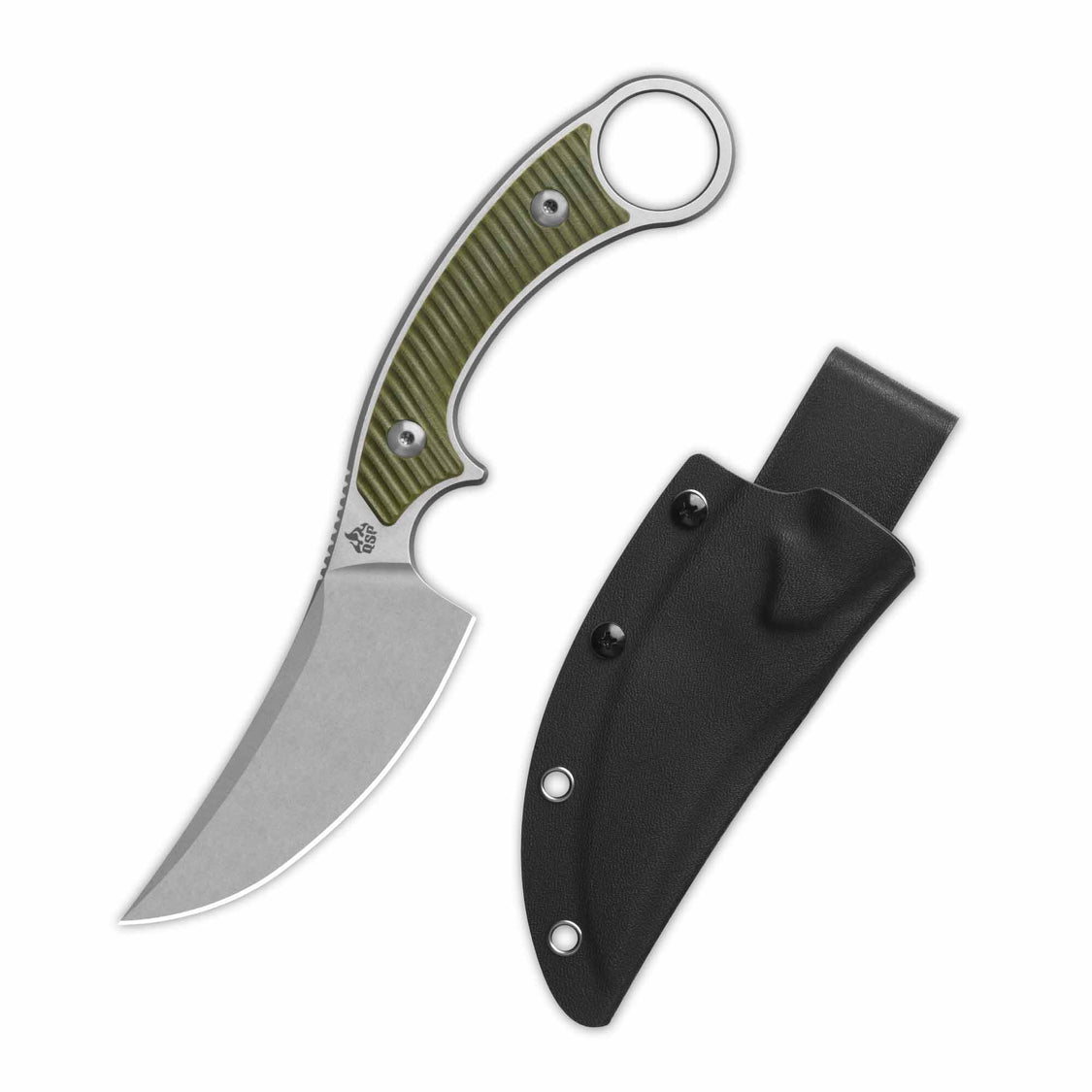 QSP Viper QS166-B1 10Cr15MoV Blade OD Green G10 Handle Fixed Blade Knife