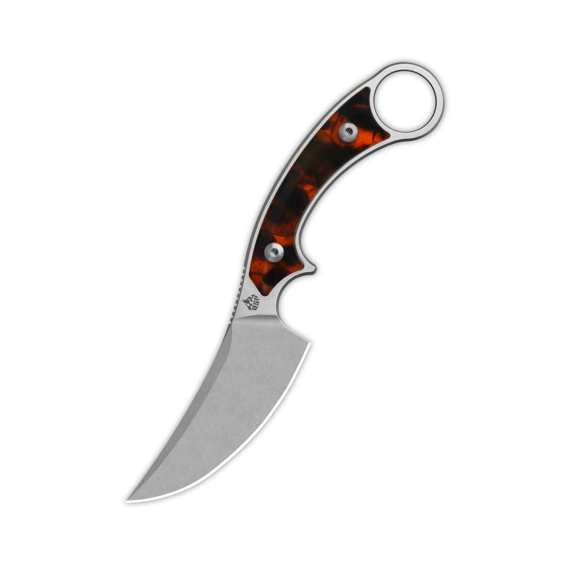 QSP Viper QS166-C1 10Cr15MoV Blade Tortoise Resin Handle Fixed Blade Knife