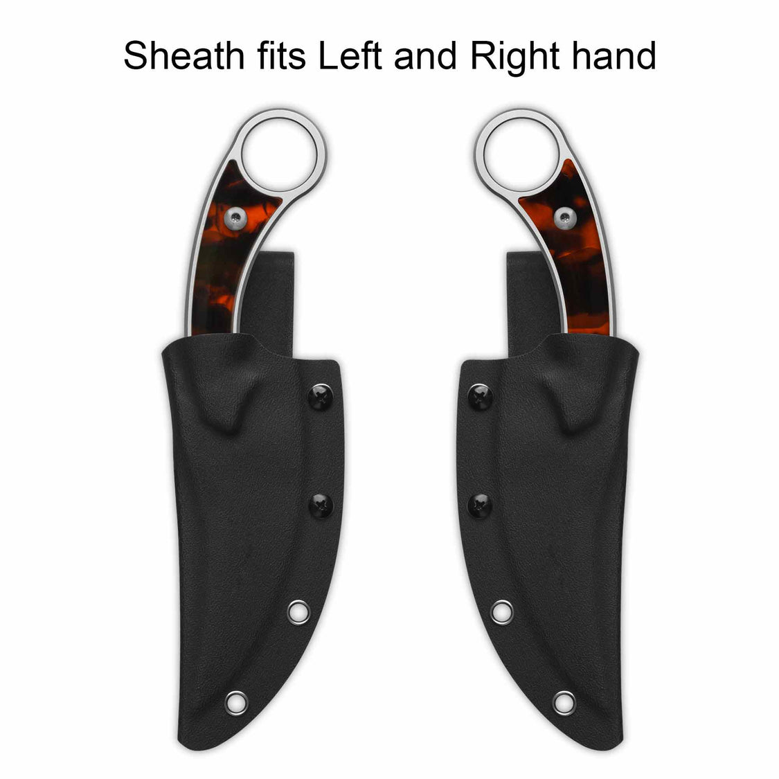 QSP Viper QS166-C1 10Cr15MoV Blade Tortoise Resin Handle Fixed Blade Knife