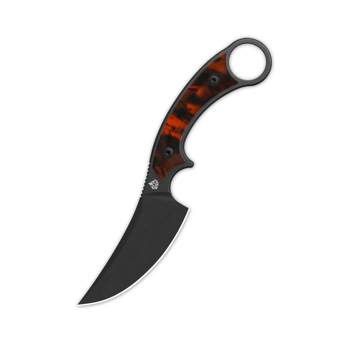 QSP Viper QS166-C2 10Cr15MoV Blade Tortoise Resin Handle Fixed Blade Knife