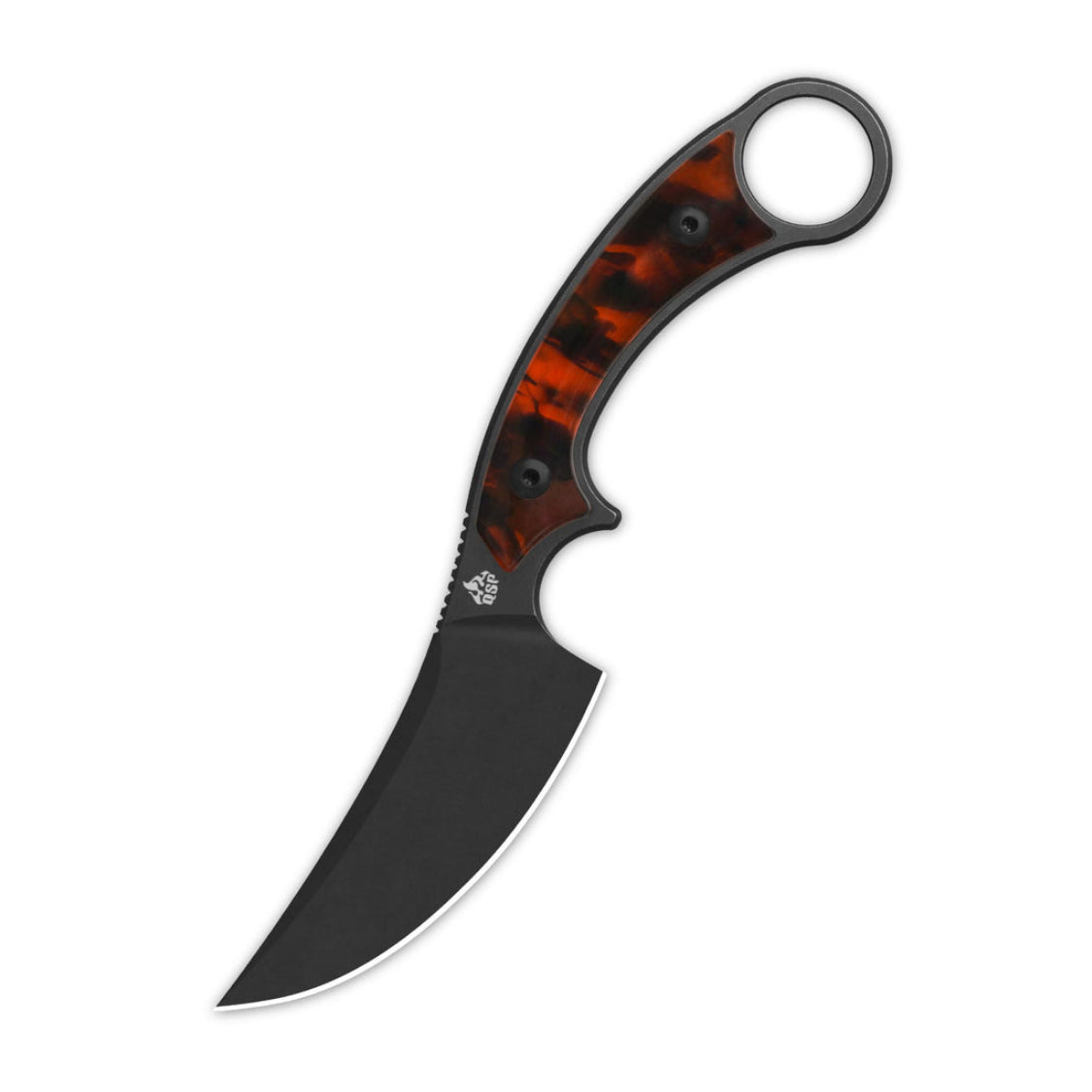 QSP Viper QS166-C2 10Cr15MoV Blade Tortoise Resin Handle Fixed Blade Knife