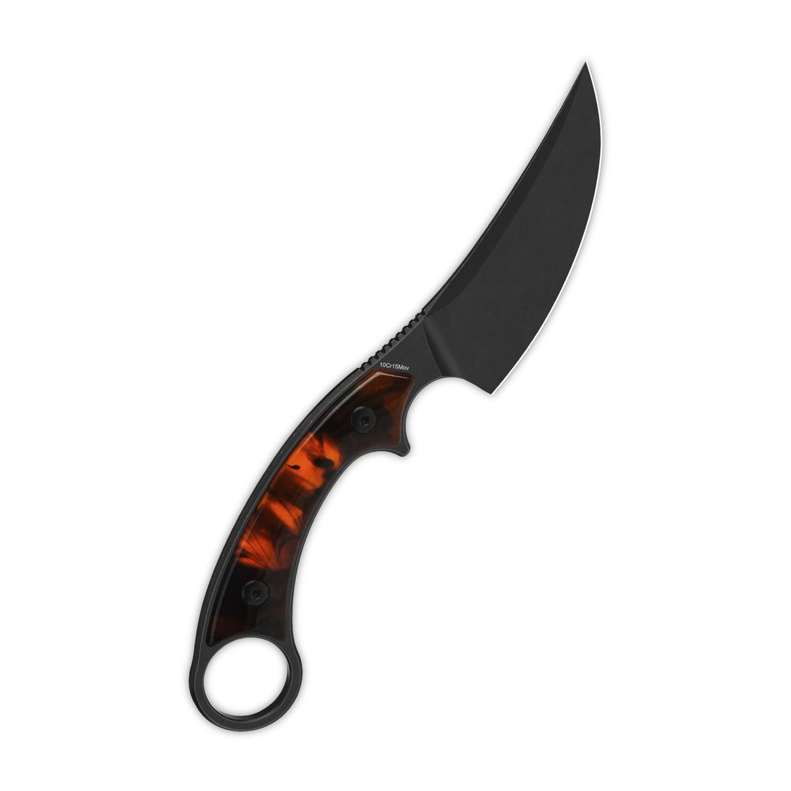 QSP Viper QS166-C2 10Cr15MoV Blade Tortoise Resin Handle Fixed Blade Knife