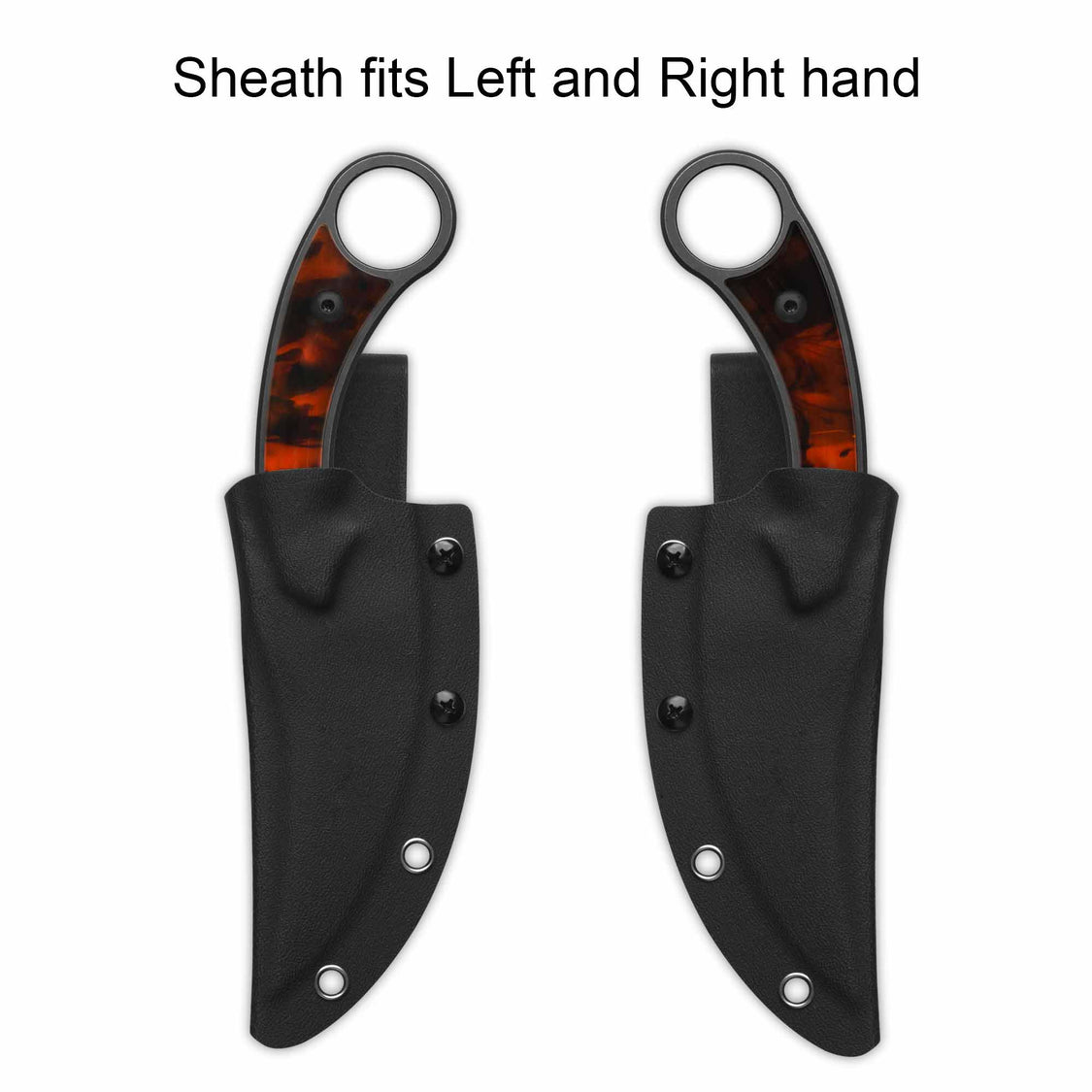 QSP Viper QS166-C2 10Cr15MoV Blade Tortoise Resin Handle Fixed Blade Knife