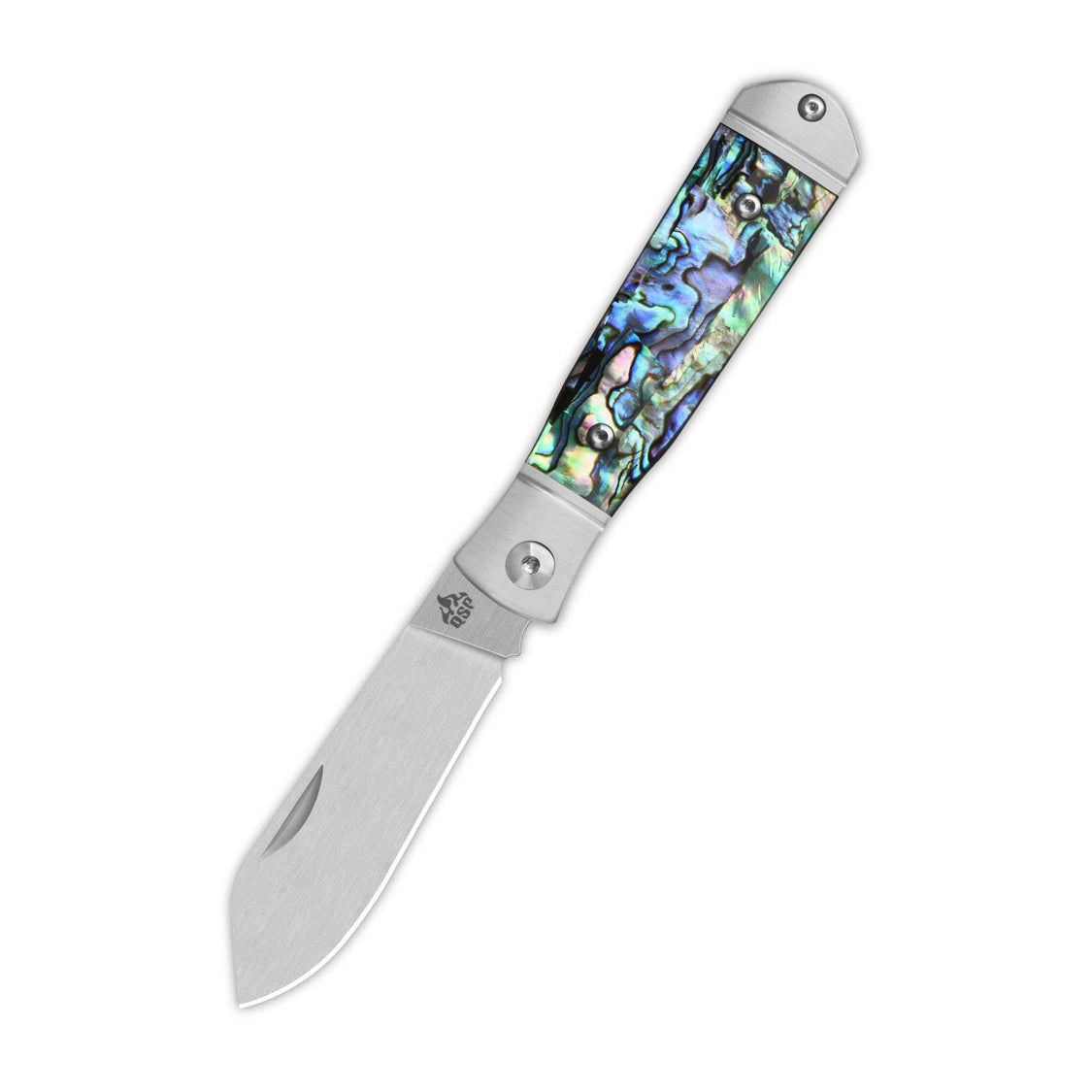QSP Jumping QS167-A 14C28N blade Abalone Handle Jack Slip Joint Pocket Knife